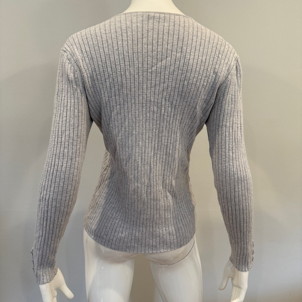 J. Mclaughlin Ribbed Long Sleeve Button Detail - image 5